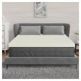 Greaton, 1-Inch High Density Medium Firm Foam Mattress Topper, CertiPUR-US Certified for Superior Comfort and Support, Twin, White