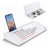 TSJ OFFICE Small Desktop Whiteboard -Glass Dry Erase Board Computer Keyboard Stand White Board Surface Pad with Drawer, Desk Organizers with Accessories for Office, Home, School Supplies