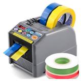 Frifreego Automatic Tape Dispenser, Electric Ribbon Cutting Machine, Upgraded Silicone Wheel for 6-60mm Width Tape/Ribbon, Max. Cutting Length 999mm, 110V, Unsuitable for Elastic Ribbons