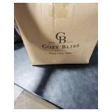 Cozy Bliss Faux Fur Throw Blanket for Couch, Fuzzy Soft Plush Thick Bubble Blanket for Sofa Bedroom Living Room,50 * 60 Inches Light Grey