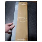 DUMOS Donut Dog Bed, Washable Dog Couch Bed with Removable Cover, Waterproof Pet Bed for Small Size Dogs, Memory Foam Pet Bed Non-Slip Base, Gray