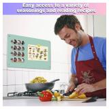 Green 2Pack Magnetic Board,17.5 x 11.4 Magnet Bulletin Board to Display Magnetic Notes, Poetry, Photos, Suitable for Wall, Refrigerator, Cabinet etc, Come with 4 Pcs Dual Lock Tape and Screws