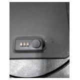 Amazon Basics Portable Security Case Lock Box Safe, Small Lock Box with Code, for College Dorm Room, Home, Combination Lock, Large, Black