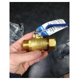 Eastman Full Port Ball Valve, 3/4 x 3/4 Inch Compression Ends, Brass Inline Water Shut-Off Valve, 20097LF
