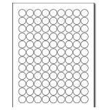 White 3/4 Round Circle Labels - 108 Labels Per Sheet - for Inkjet & Laser Printers