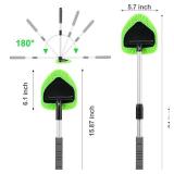 XINDELL 24-inch Windshield Cleaner Tool Upgrade Large Head Car Interior&Exterior Window Cleaning Kit with Extendable Handle & 4 Microfiber Pads, Auto Wiper Brush for Car, Trucks, SUVs, RVs &am