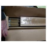 2 Pack Modern Gold Curtain Rods for Windows 48 to 84 Inches Adjustable Length Heavy Duty 1 Diameter Brass Window Curtain Rod with Solid Metal Finials for Outdoor Farmhouse Bedroom Kitchen Living Room