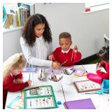 30 Pcs Home School Folders with Clear Front Pockets and 3 Holes, 2-Pocket Classroom Communication Folder Homework Parent Teacher Folder Take Home Plastic Folders for Kid Student