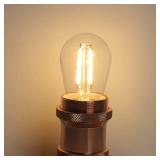 BRIMAX 6 Pack 2W LED Light Bulbs,Equivalent to 15W-20W,Low Watt Small S14 Replacement Bulbs for Outdoor String Lights and Sputnik Chandelier,Shatterproof,120V,2700K,E26 Base (3.35 H x 1.77 W)