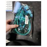 LOBEVE No Pull Dog Harness, Collar & Leash Set with Retractable Dog Seat Belt, Collapsible Dog Bowls and Poop Bag Dispenser - Ideal for Training, Walking, Hiking - Fits Small to Large Dogs(Blue-M)