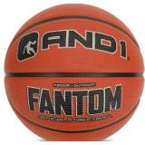 AND1 Fantom Rubber Basketball: Official Regulation Size 7 (29.5 inches) - Deep Channel Construction Streetball, Made for Indoor Outdoor Basketball Games