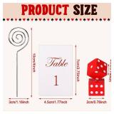 Rotatingpals 12 Pcs Dice Table Number Dice Place Card Holders Game Kit Includes Table Numbers 1 2 3 and Casino Place Card Holders Party Supplies Casino Wedding Decoration (Red,White)
