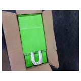 50 Pack 5.25x3.25x8.25 Inch Small Grass Green Kraft Paper Bags with Handles Bulk, Toovip Gift Wrap Bags for Favors Grocery Retail Party Birthday Shopping Business Goody Craft Merchandise Take Out Sack