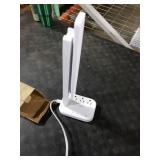 One Beat LED Small Desk Lamp Power Strip 5ft Extension Cord, 3 Outlets, 4 USB Ports(2 USB C), 4 Modes, 5 Level Touch- Home, Office, Bedroom, Bedside, Study Reading Light, Dorm Room Essentials, White