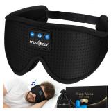 MUSICOZY 3D Bluetooth 5.4 Sleep Headphones, Breathable Wireless Music Eye Mask, Sleeping Headphones with Headband for Side Sleepers, Women, Men, Air Travel, Unique Tech Gifts