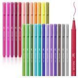 Mr. Pen- Fineliner Pens Colored, 24 Pack, Ergonomic Triangular Colorful Barrels, 0.4mm Fine Liner Pens