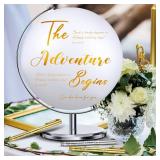 Saypacck World Globe Guest Book with 4 Pens Globe Wedding Guest Book Alternative Writable DIY Blank White Registry Ideas for Wedding Party Bride Shower Baby Shower Graduation