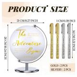 Saypacck World Globe Guest Book with 4 Pens Globe Wedding Guest Book Alternative Writable DIY Blank White Registry Ideas for Wedding Party Bride Shower Baby Shower Graduation