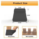 16 PCS Square Chair Leg Floor Protector, Silicone Chair Leg Cover, Furniture Leg Protectors with Felt, Mobile Table Leg pad, Protect The Floor from Scratches.1 1/2 in Black.