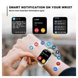 Smart Watch for Men Women Compatible with iPhone Samsung Android Phone 1.69 inch Full Touch Screen IP68 Waterproof Bluetooh Fitness Tracker Heart Rate/Sleep Monitor (Starlight)