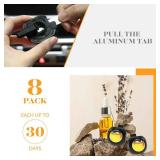 Car Air Freshener Vent Clips, 8 Pack, Provides Long-Lasting Scent, Up to 240 Days, Odor Eliminator (Citrus) 2 OPEN
