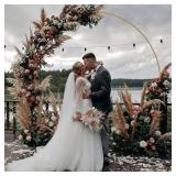 Antizz 6.6FT Round Balloon Arch Stand kit Metal Circle Backdrop Stand Wedding Arches with Storage Bag for Gender Reveal Baby Shower Ceremony Birthday Party Decorations