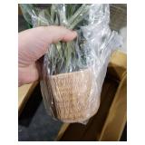 Ewtogift Indoor Fake Olive Plant 12 inch Faux Silk Leaves with Black Rustic Planter Medium Size Perfect Artificial Olive Fruits with Realistic Trunk and Lifelike Stems for Home and Office Decor