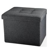 Docvania Ottoman Storage Ottoman Foot Rest Stool Foldable Bench with Storage Student Dormitory Bedroom and Entryway 17 X 13 X 13