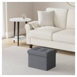 Docvania Ottoman Storage Ottoman Foot Rest Stool Foldable Bench with Storage Student Dormitory Bedroom and Entryway 17 X 13 X 13