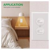 Wengart Double Toggle Light Switch,15 Amp AC120 Volt,Residential Grade Electrical Wall Switch,Great for Home, Office & Kitchen, White,ETL Listed