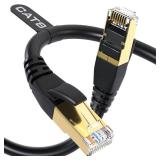 DbillionDa Cat8 Ethernet Cable, Outdoor&Indoor, 6FT Heavy Duty High Speed 26AWG, 2000Mhz with Gold Plated RJ45 Connector, Weatherproof F/FTP UV Resistant for Router, Modem, PC, Gaming