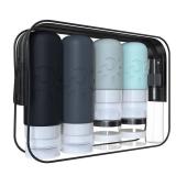 Zafit 18 Pack travel Bottles for Toiletries, TSA Approved Silicone Travel Containers Leak Proof Refillable Travel Accessories for Shampoo Conditioner Lotion Body Wash(Multicolored A)