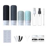 Zafit 18 Pack travel Bottles for Toiletries, TSA Approved Silicone Travel Containers Leak Proof Refillable Travel Accessories for Shampoo Conditioner Lotion Body Wash(Multicolored A)