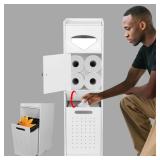 RUNSUNSPRI Bathroom Storage Bathroom Trash Can Toilet Paper Holder Stand Storage Cabinet for Small Spaces Slim Paper Holder for Bathroom Bedroom Living Room Office