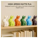 TECBEARS High Speed PLA 3D Printer Filament Bundle Matte PLA Filament 1.75mm for High Speed 50-600mm/s, High Toughness Matte Filament, Red+Pink+Orange+Green
