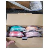 TECBEARS High Speed PLA 3D Printer Filament Bundle Matte PLA Filament 1.75mm for High Speed 50-600mm/s, High Toughness Matte Filament, Red+Pink+Orange+Green