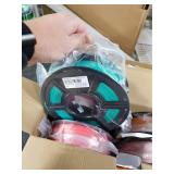 TECBEARS High Speed PLA 3D Printer Filament Bundle Matte PLA Filament 1.75mm for High Speed 50-600mm/s, High Toughness Matte Filament, Red+Pink+Orange+Green