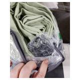 Green Linen Semi Sheer Curtains 90 Inches Long for Living Room Bedroom Light Filtering Sage Green Textured Burlap Pinch Pleated Curtains 90 Length Hooks Rings Back Tab for Sliding Door 2 Panels