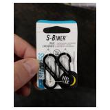 Nite Ize S-Biner Dual Carabiner Stainless Steel, Size 1, Black, 2 count (Pack of 1)