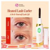 Grande Cosmetics LASH-LIFT Heated Lash Curler - Rechargeable, Travel-Friendly, with 2 Heat Settings - White