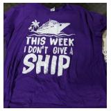 Funny Cruise T-Shirt Purple Ladies 3XL