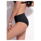 Beautikini Period Swimwear Bikini Menstrual Swim Bottoms Leakproof Bathing Suits for Teens Girl(Black X-Large)