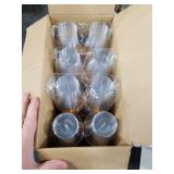 Ciaell 200PCS Gold Plastic Cups - 9Oz Heavy Duty Disposable Clear Plastic Cups with Gold Rim for Wine, Cocktail, Party & Wedding & Thanksgiving