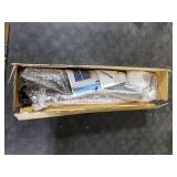 28-50 Inch Heavy Duty Black Curtain Rod Set - 2 Pack Cafe Rods With Brackets for Windows, Doors, Kitchen, Bathroom