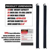 Pair of 120 lbs Heavy Duty Garage Door Extension Springs Stretch Spring,High Precision Electrophoresis Black Coated for Corrosion Resistance,MIN 18000 Cycles for 7ft Garage Door Springs Replacement