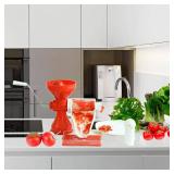 Tomato Strainer - Passata Maker - Separates tomato pulp from seeds & Skin - Suction Cup Base Tomato Press & Sauce Maker-Easily Purees, No Peeling, Deseeding, or Coring Necessary