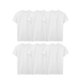 Fruit of the Loom mens Stay Tucked Crew T-shirt Underwear, Tall Man - White 6 Pack, X-Large Tall US