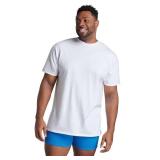 Fruit of the Loom mens Stay Tucked Crew T-shirt Underwear, Tall Man - White 6 Pack, X-Large Tall US