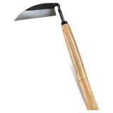 APPEARS NEW - TOYPOPOR Japanese Weeding Sickle Hoe, Gardening Tools, Weed Remover, Hand Weed Cutter, Kama Twisted Scythe with High Carbon Steel Blade for Cutting Grass, Soil loosening, harvesting, Dig