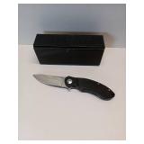 APPEARS NEW - Allvin Flipper Pocket Knife, Ceramic Ball Bearing, Utility Folding Knife with knife case.